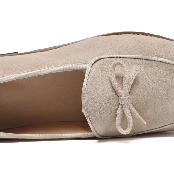 Santimon Men's US 7 - 12.5 Beige Casual Bow Loafers Flats Slip On Casual Shoes - Picture 3 of 12